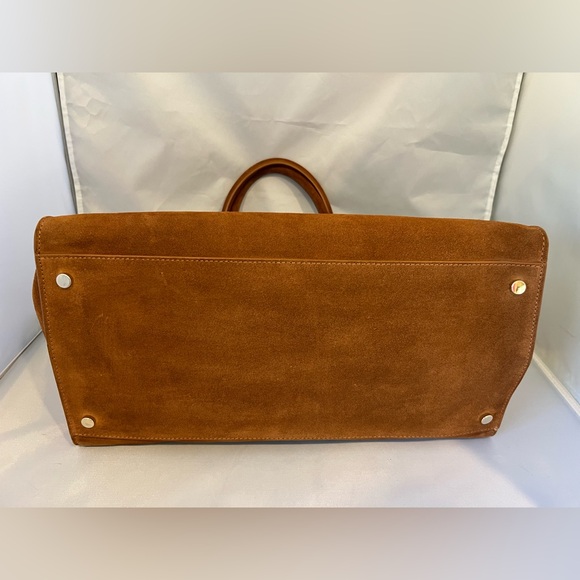 Chic Tan Suede Claudia Firenze Women's Tote Bag - Picture 5 of 16
